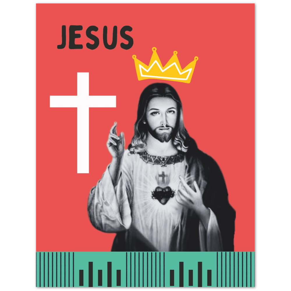 Pop Art Style Portrait of Jesus