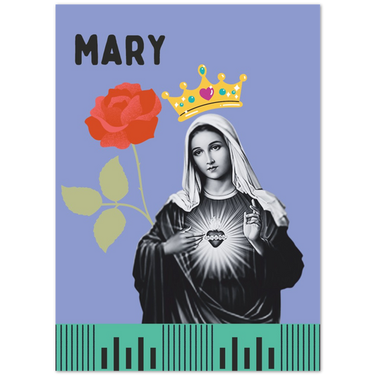 Pop Art Style Portrait of Virgin Mary