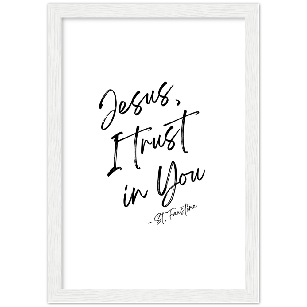 Catholic Prayer Framed Poster Print - St. Faustina