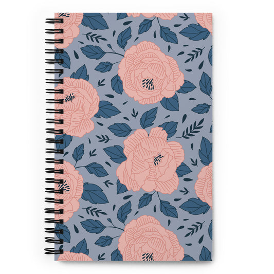 Floral Pattern Spiral Journal