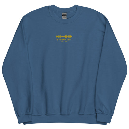 1 Kings 19:12 Embroidery Unisex Crewneck Sweatshirt